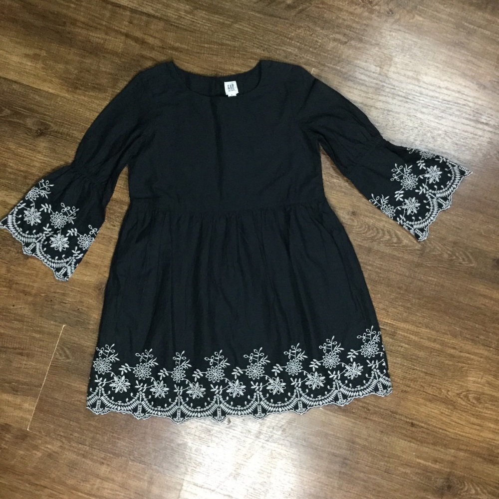 Gap Kids Floral Dress| Color:Black|Size S Regular